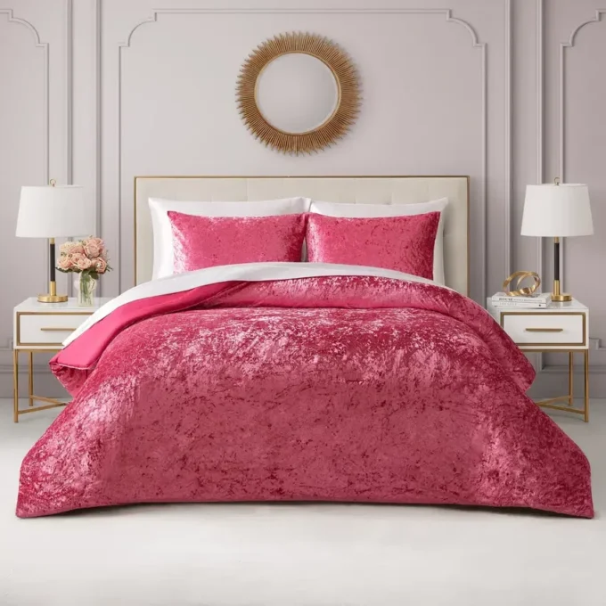 Crushed Velvet Comforter Set Crushed Velvet Comforter Set
