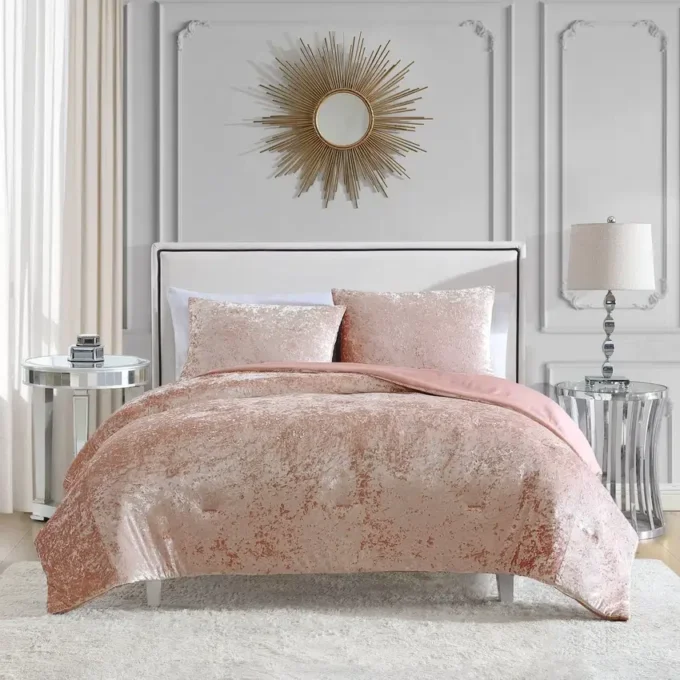 Crushed Velvet Comforter Set Crushed Velvet Comforter Set
