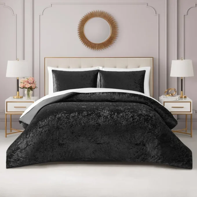 Crushed Velvet Comforter Set Crushed Velvet Comforter Set