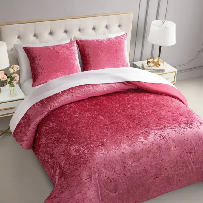 Crushed Velvet Comforter Set Crushed Velvet Comforter Set
