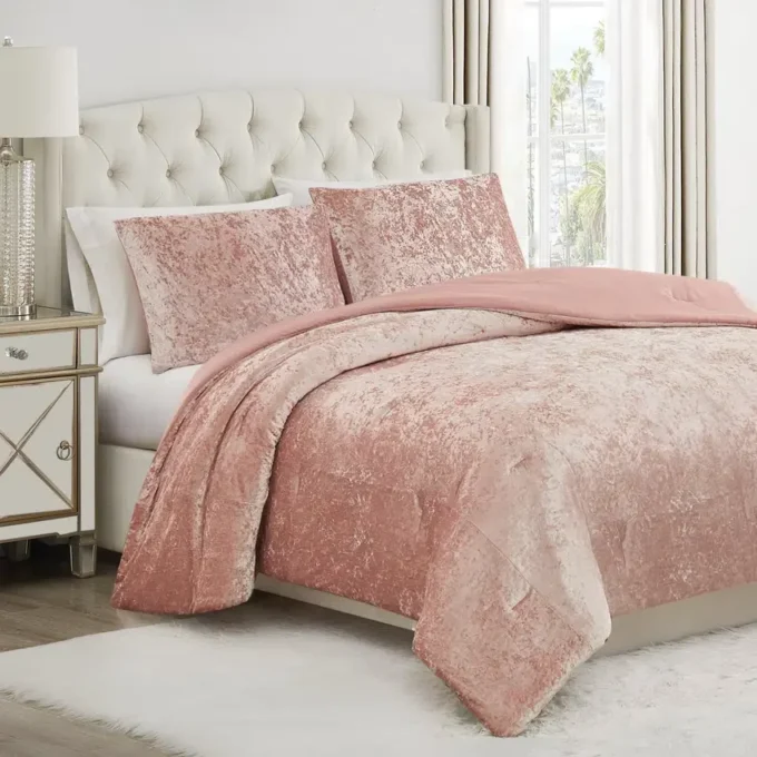Crushed Velvet Comforter Set Crushed Velvet Comforter Set