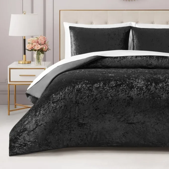 Crushed Velvet Comforter Set Crushed Velvet Comforter Set