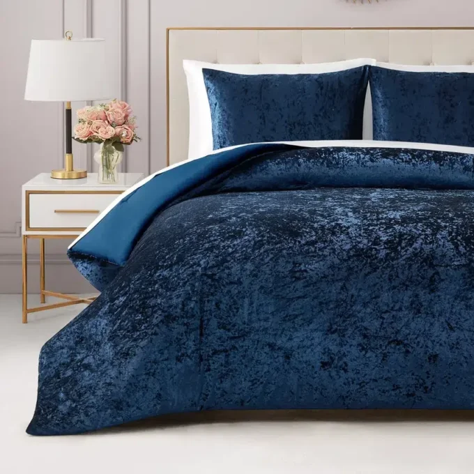 Crushed Velvet Comforter Set Crushed Velvet Comforter Set