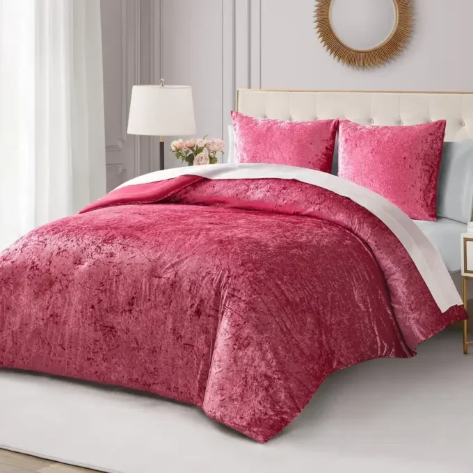 Crushed Velvet Comforter Set Crushed Velvet Comforter Set
