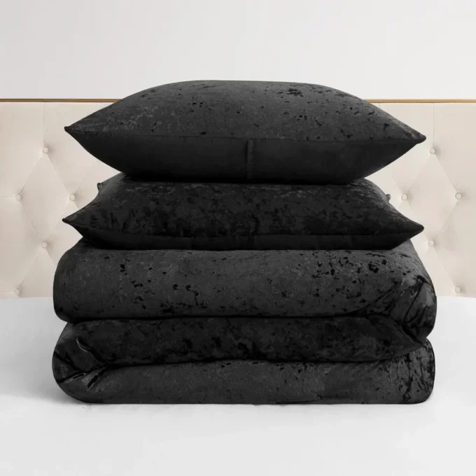 Crushed Velvet Comforter Set Crushed Velvet Comforter Set