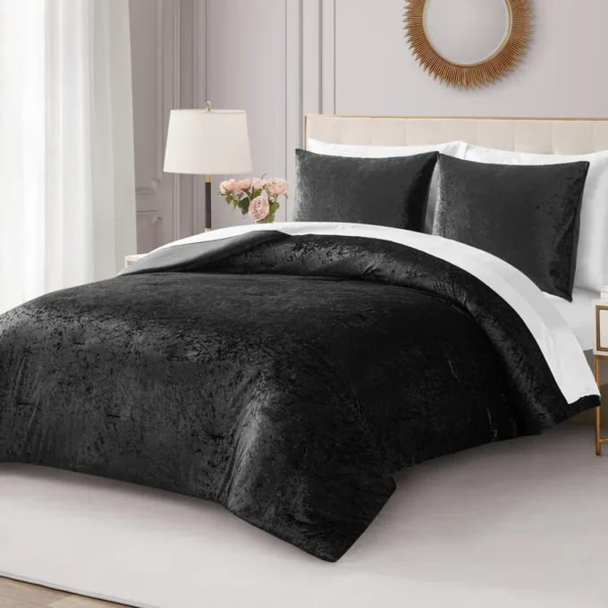 Crushed Velvet Comforter Set Crushed Velvet Comforter Set