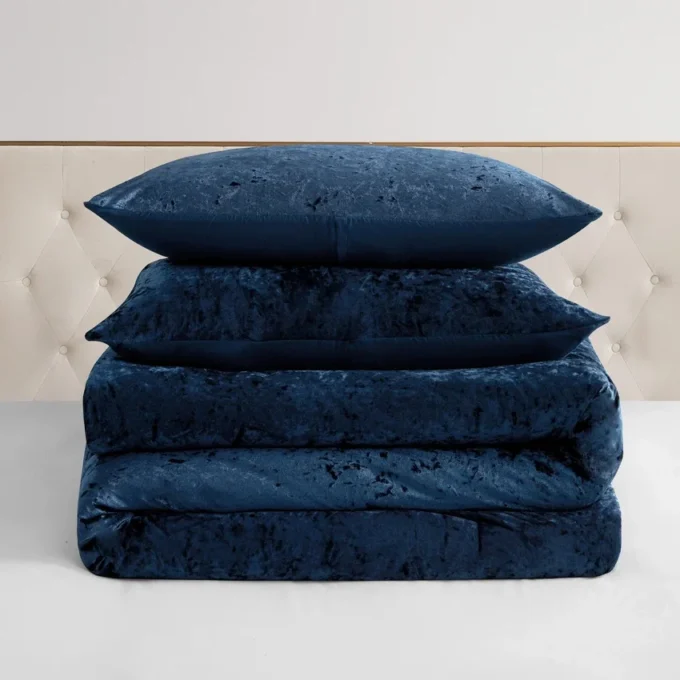 Crushed Velvet Comforter Set Crushed Velvet Comforter Set