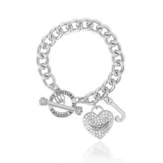 Crystal Heart Charm Toggle Bracelet Crystal Heart Charm Toggle Bracelet