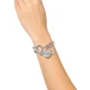 Crystal Heart Charm Toggle Bracelet Crystal Heart Charm Toggle Bracelet