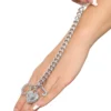 Crystal Heart Charm Toggle Bracelet Crystal Heart Charm Toggle Bracelet