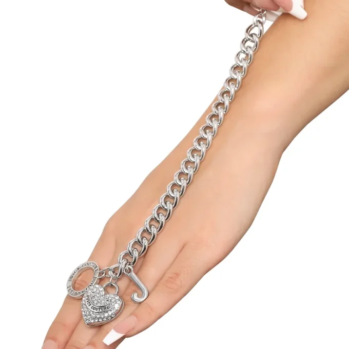 Crystal Heart Charm Toggle Bracelet Crystal Heart Charm Toggle Bracelet