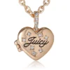Crystal Heart Locket Pendant Necklace Crystal Heart Locket Pendant Necklace