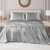 Damask Stripe Satin Sheet Set Damask Stripe Satin Sheet Set