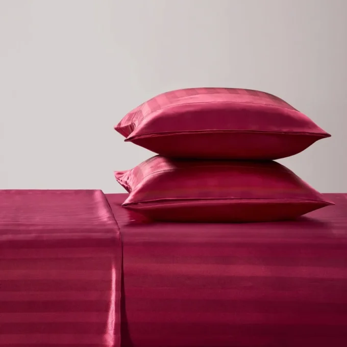 Damask Stripe Satin Sheet Set Damask Stripe Satin Sheet Set