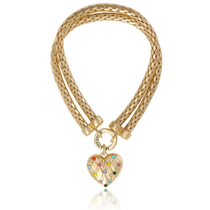Double Chain Heart Padlock Bracelet Double Chain Heart Padlock Bracelet