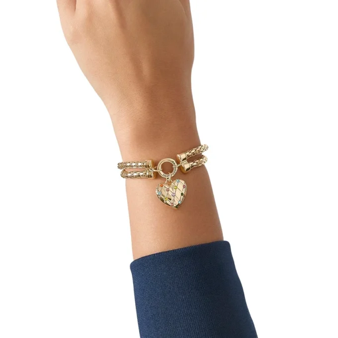 Double Chain Heart Padlock Bracelet Double Chain Heart Padlock Bracelet