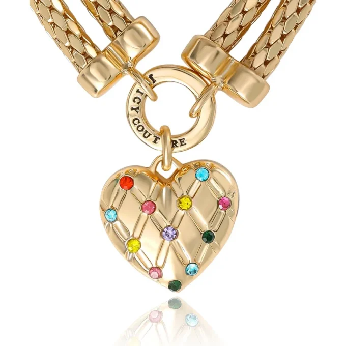 Double Chain Heart Padlock Bracelet Double Chain Heart Padlock Bracelet