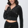 Embossed Velour Corset Hoodie Embossed Velour Corset Hoodie