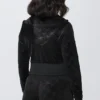 Embossed Velour Corset Hoodie Embossed Velour Corset Hoodie