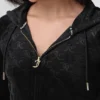 Embossed Velour Corset Hoodie Embossed Velour Corset Hoodie