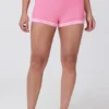 Embroidered Tipped Sweater Shorts Embroidered Tipped Sweater Shorts