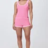 Embroidered Tipped Tank Top Embroidered Tipped Tank Top