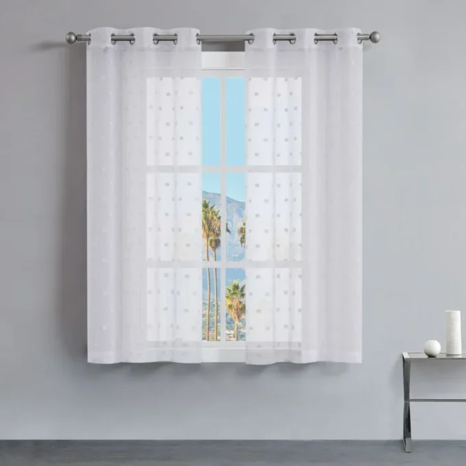 Evelyn Polka Dot Sheer Curtains Evelyn Polka Dot Sheer Curtains