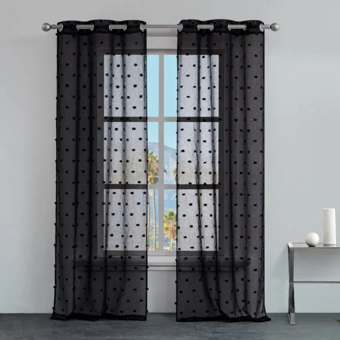 Evelyn Polka Dot Sheer Curtains Evelyn Polka Dot Sheer Curtains