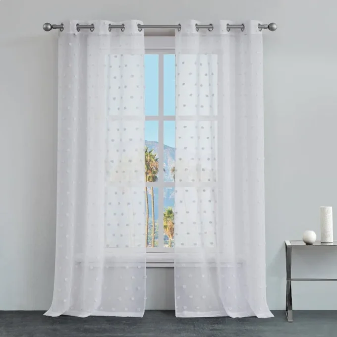 Evelyn Polka Dot Sheer Curtains Evelyn Polka Dot Sheer Curtains