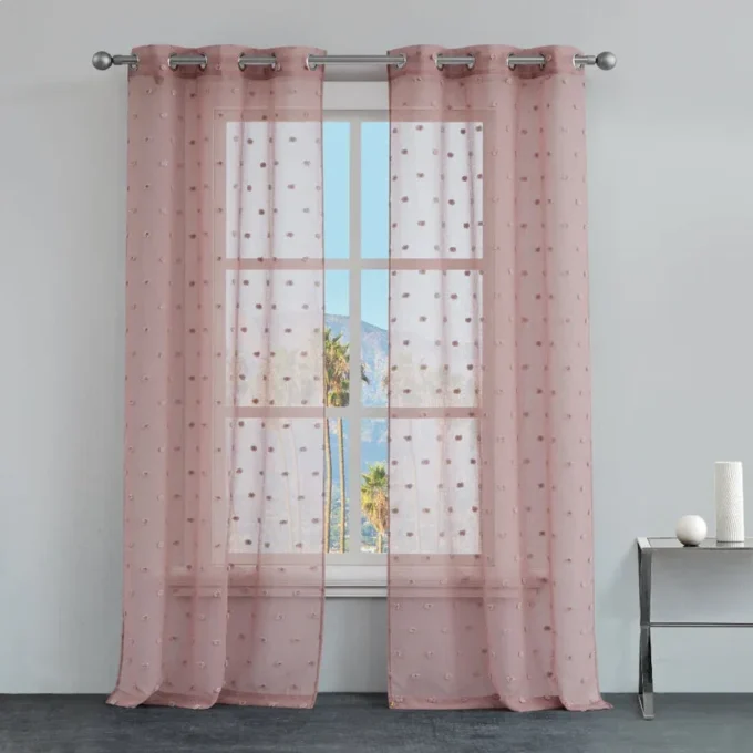 Evelyn Polka Dot Sheer Curtains Evelyn Polka Dot Sheer Curtains