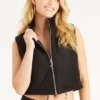 Faux Suede Monogram Vest Faux Suede Monogram Vest