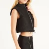 Faux Suede Monogram Vest Faux Suede Monogram Vest