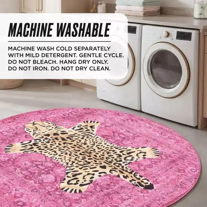 Finely Washable Round Rug Finely Washable Round Rug