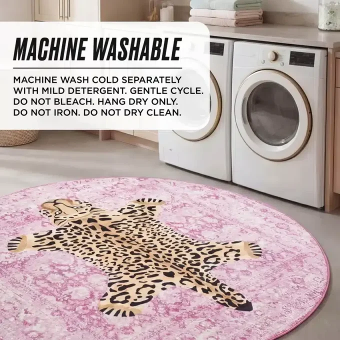 Finely Washable Round Rug Finely Washable Round Rug