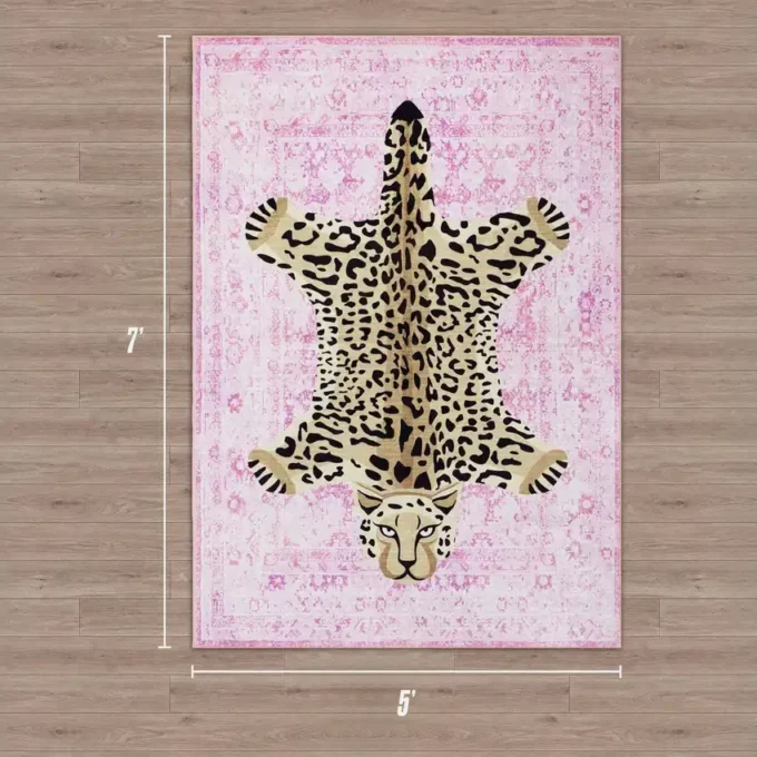Finely Washable Rug, 5′ X 7′