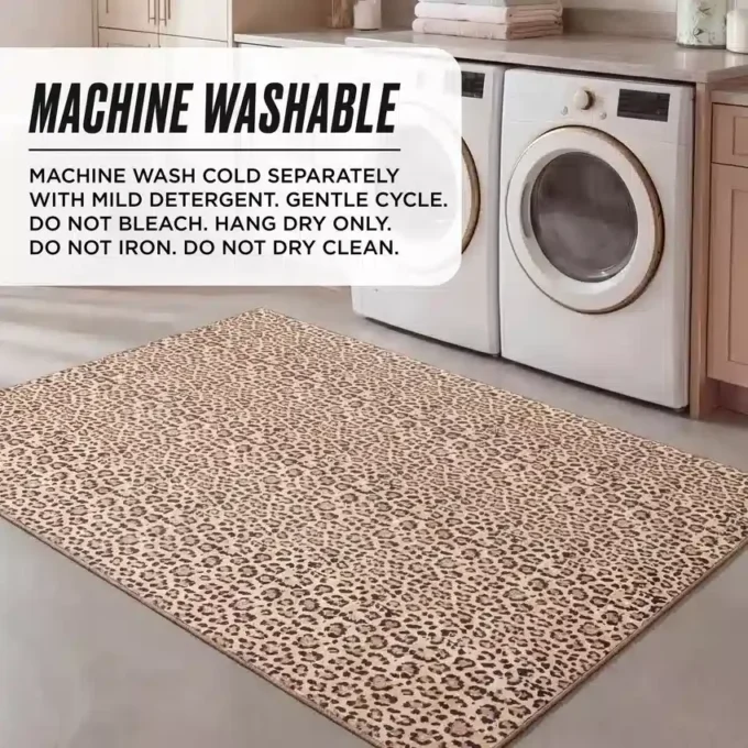 Finely Washable Rug, 5′ X 7′ Finely Washable Rug, 5′ X 7′