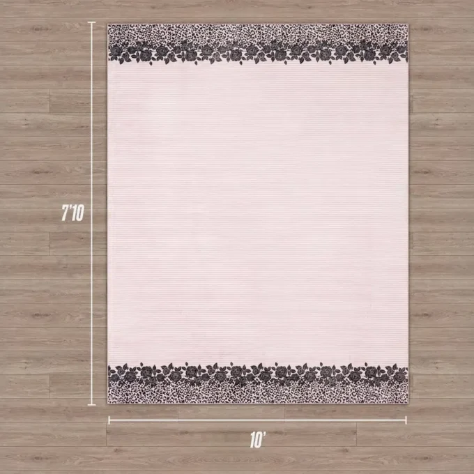 Finely Washable Rug, 7’10 X 10′