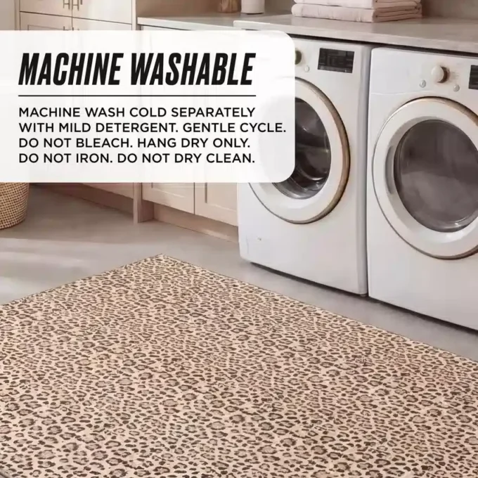 Finely Washable Rug, 7’10 X 10′