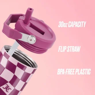 Flip & Sip Hydration Stainless Steel Tumbler