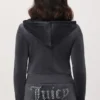Front Mixed Crystals Velour Hoodie Front Mixed Crystals Velour Hoodie