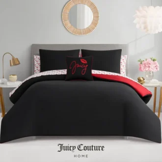 Glam Girl Solid Reversible Bed in a Bag Bedding Set