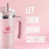 Glam Logo Stainless Steel Water Bottle Glam Logo Stainless Steel Water Bottle
