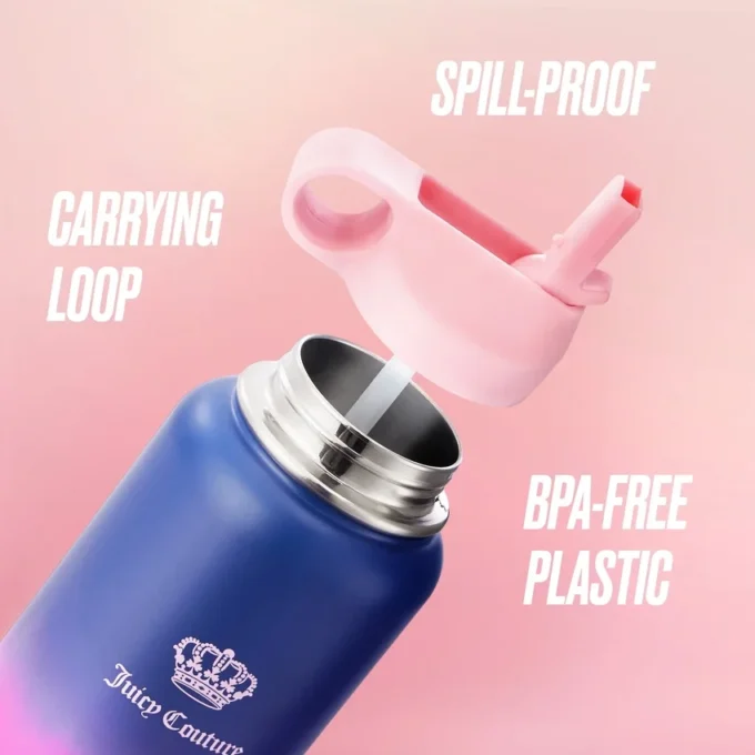 Go Girl Stainless Steel Water Bottle with Pop-Up Straw Go Girl Stainless Steel Water Bottle with Pop-Up Straw