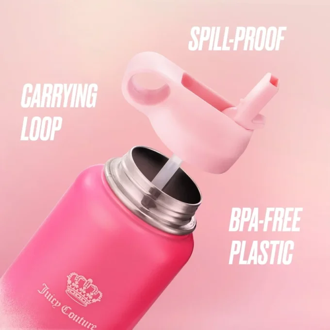Go Girl Stainless Steel Water Bottle with Pop-Up Straw Go Girl Stainless Steel Water Bottle with Pop-Up Straw