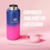 Go Girl Stainless Steel Water Bottle with Pop-Up Straw Go Girl Stainless Steel Water Bottle with Pop-Up Straw