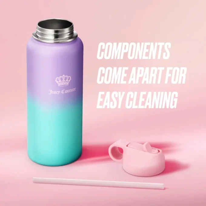 Go Girl Stainless Steel Water Bottle with Pop-Up Straw Go Girl Stainless Steel Water Bottle with Pop-Up Straw