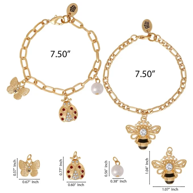 Gold-Tone Charm Bracelet Duo Gold-Tone Charm Bracelet Duo