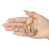 Gold-Tone Crystal Crown Keychain Bag Charm & Earring Set Gold-Tone Crystal Crown Keychain Bag Charm & Earring Set