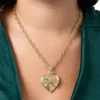 Gold-Tone Heart Charm Necklace Gold-Tone Heart Charm Necklace