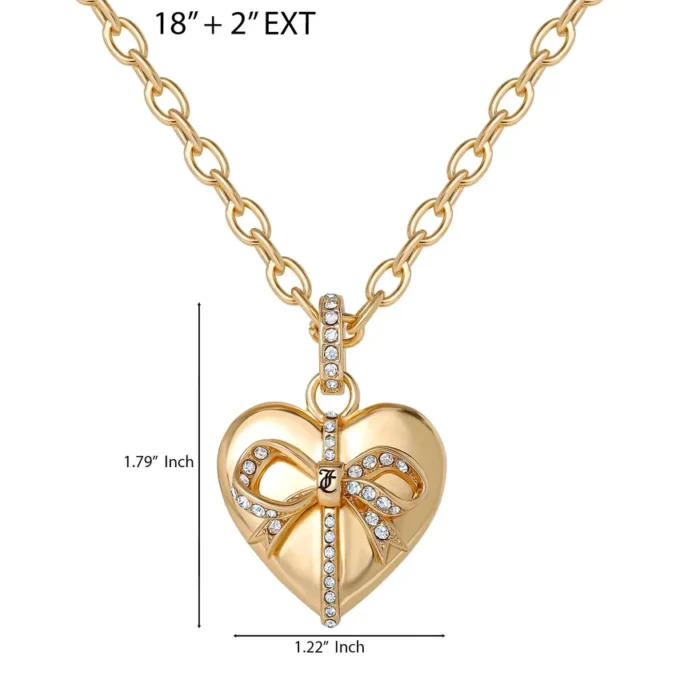 Gold-Tone Heart Charm Necklace Gold-Tone Heart Charm Necklace